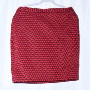 The Limited Pencil Straight Brocade Hearts Skirt
